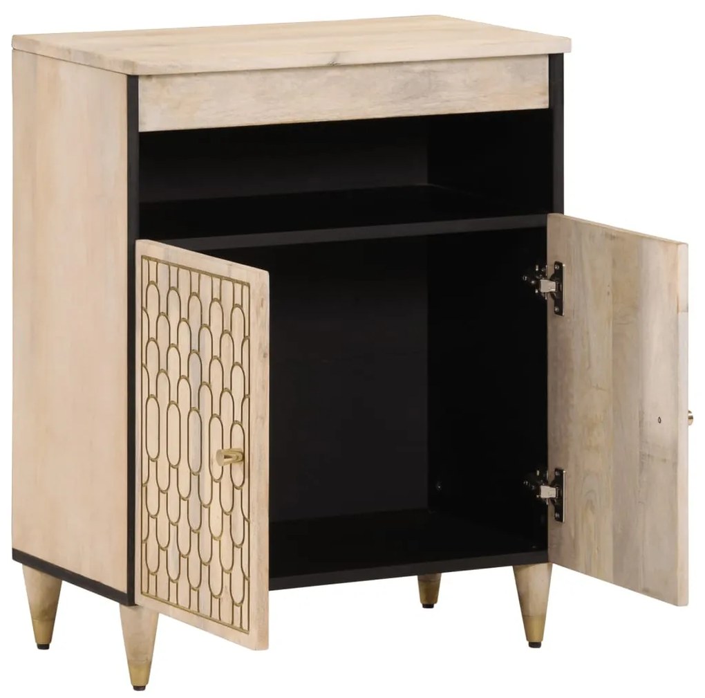 Credenza 60x33x75 cm in legno massello di mango