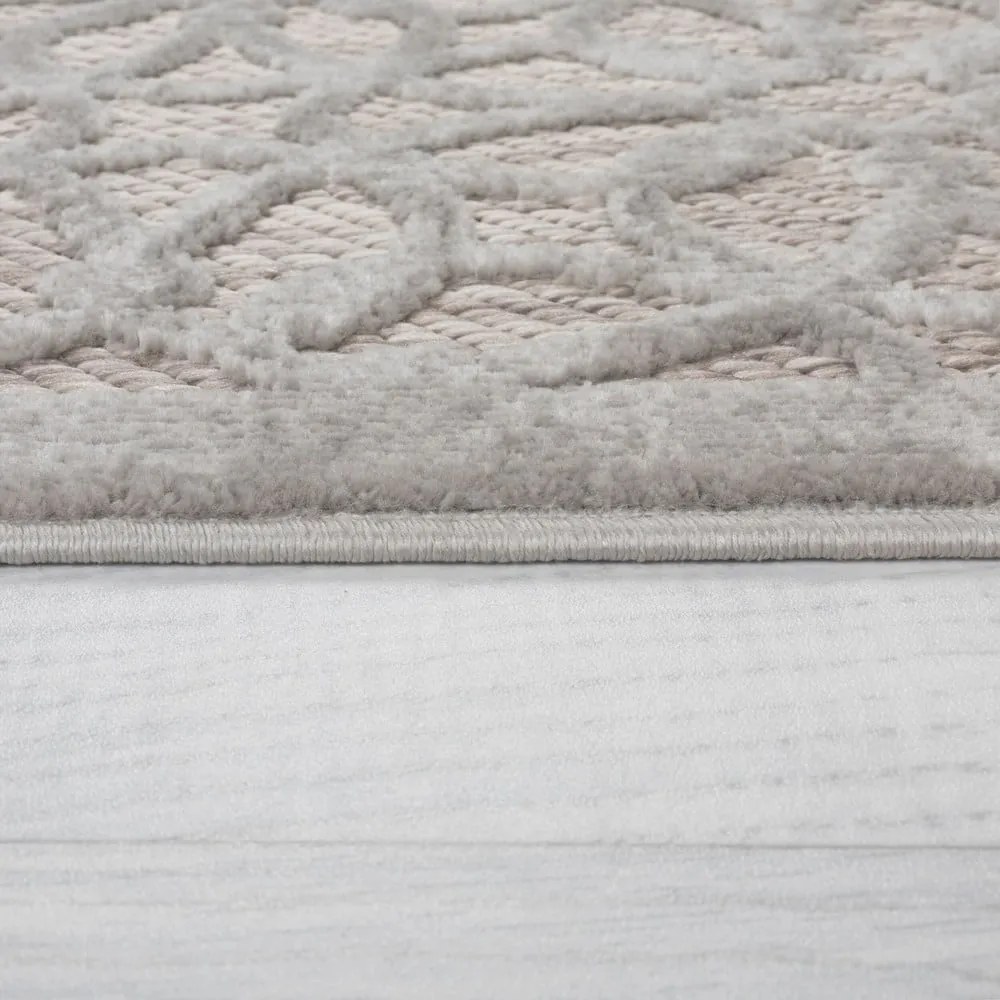 Tappeto grigio rotondo per esterni ø 160 cm Argento - Flair Rugs