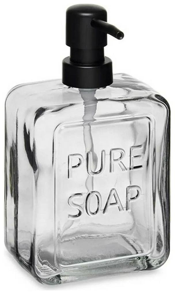 Dispenser di Sapone Pure Soap Cristallo Nero Plastica 570 ml (6 Unità)