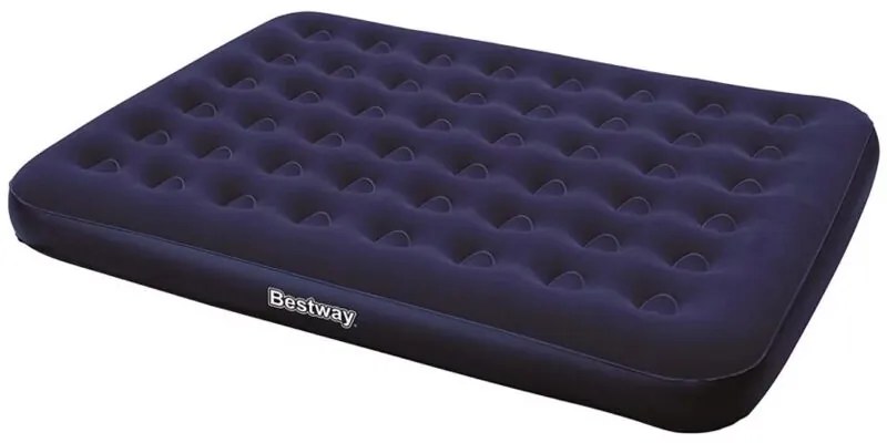 Materasso matrimoniale gonfiabile floccato Bestway in vinile blu 191x137x22 cm - cod. 67002
