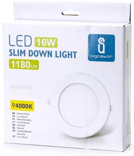 Aigostar - Plafoniera da incasso ULTRATHIN LED/16W/230V 4000K bianca