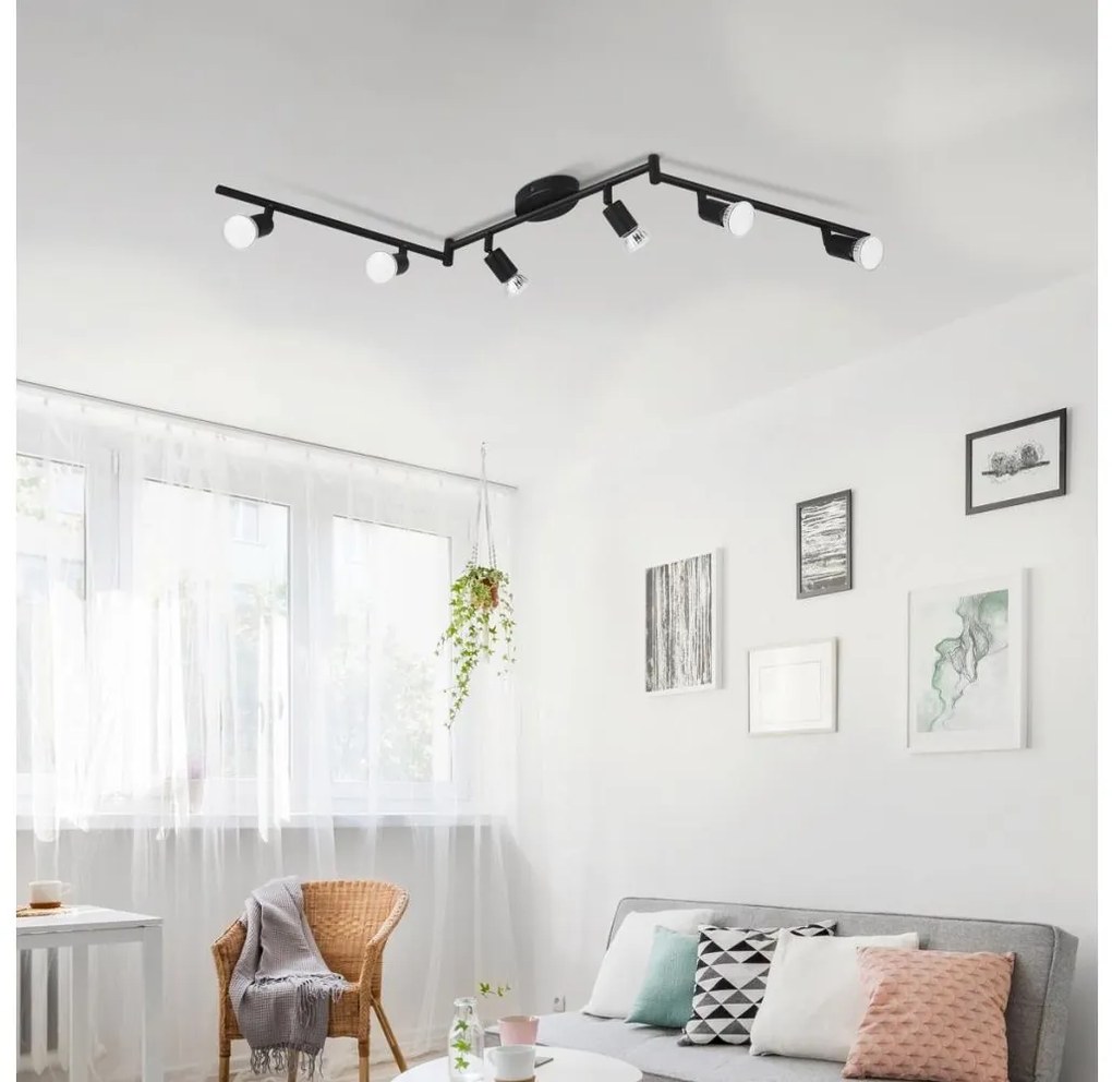 Eglo 32433 - Faretto LED BUZZ-LED 6xGU10/2,8W/230V 3000K nero