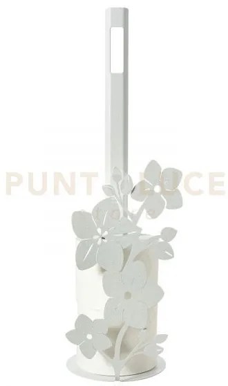 Porta carta igienica da terra fior di loto bianco marmo