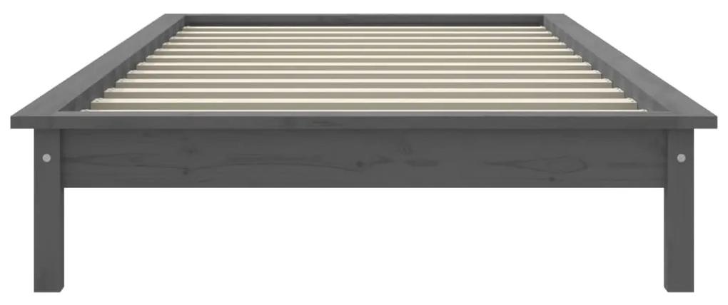 Giroletto grigio 90x190 cm in legno massello di pino 3ft single