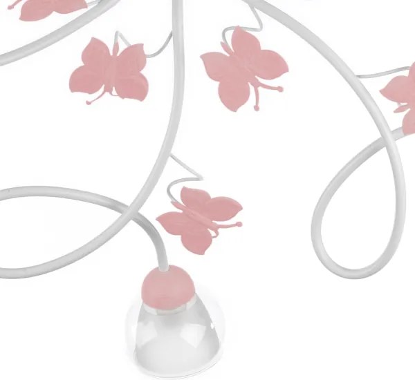 ONLI - Lampadario a plafone per bambini BUTTERFLY 5xE14/6W/230V