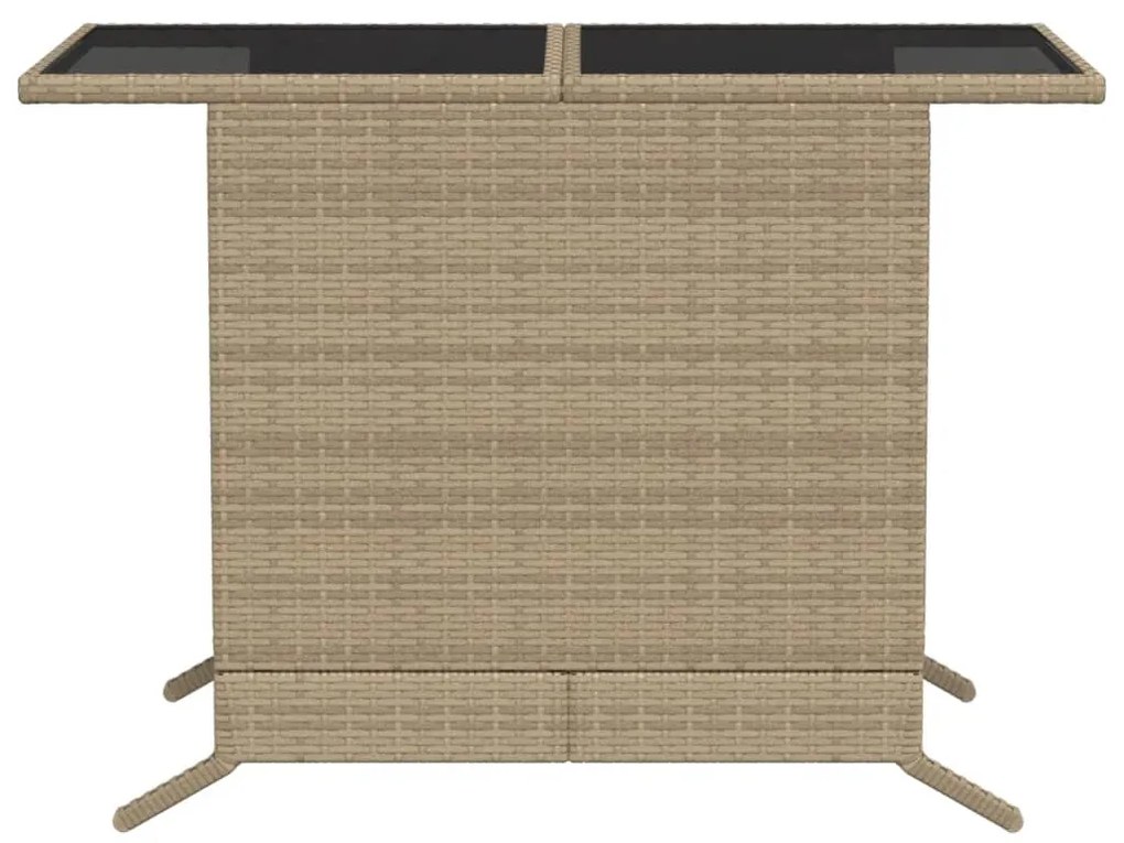 Set da Bistrò 3 pz con Cuscini Beige in Polyrattan