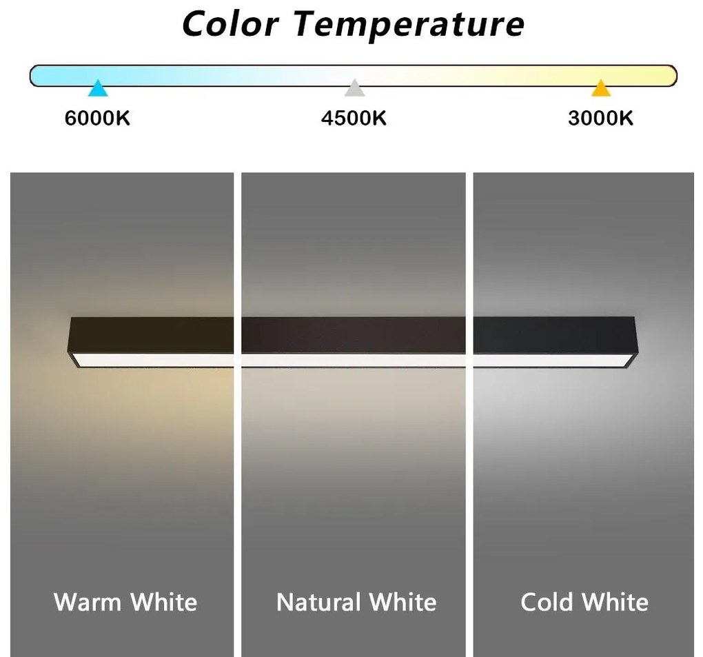 Immax NEO 07256L - Luce LED dimmerabile LUNGO 38W/230V Wi-Fi Tuya nero + +TC