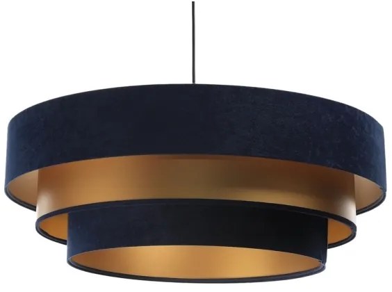 Lampadario su filo TRINITI 1xE27/60W/230V blu/oro