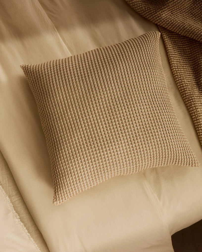 Kave Home - Copriletto Senara 100% cotone beige per letto da 150/160 cm