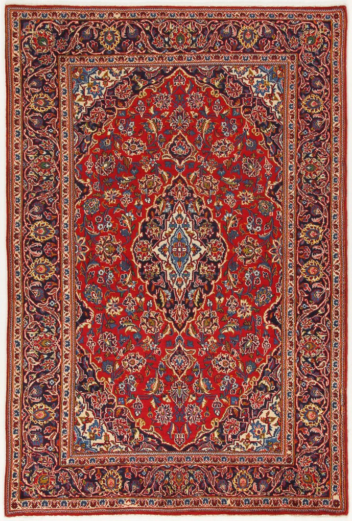 Kashan Tappeto persiano 140 x 210 (Iran) Annodato A Mano