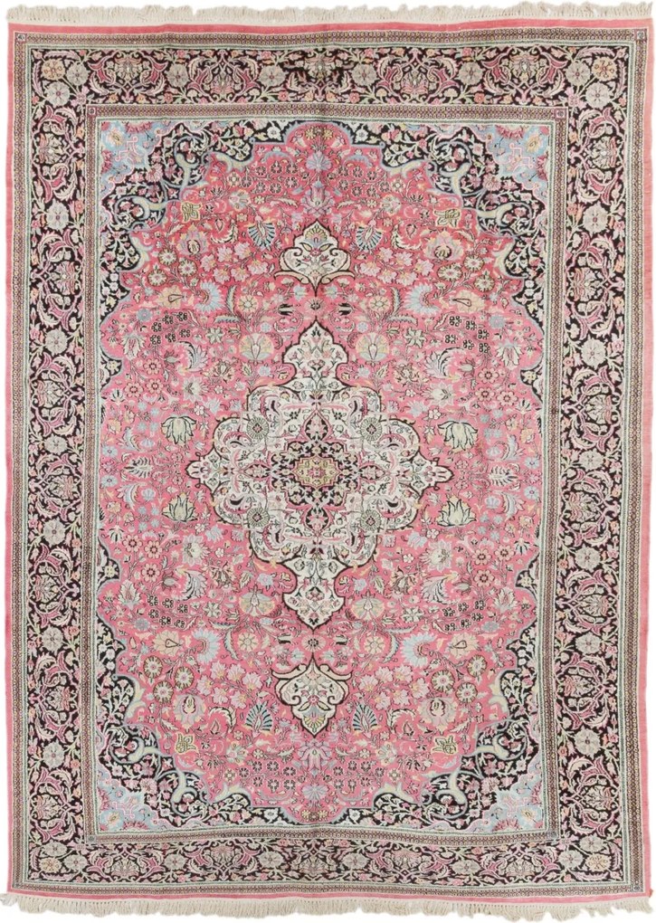 Cashmere Silk Tappeto orientale 380 x 280 (Indian) Annodato A Mano