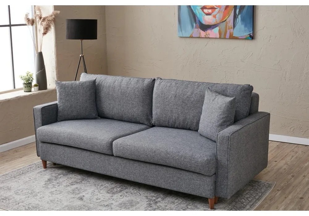 Divano letto grigio scuro 210 cm Eva - Balcab Home