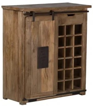 Armadio in legno con portabottiglie per 18 bottiglie Uain Style Legno - Sklum