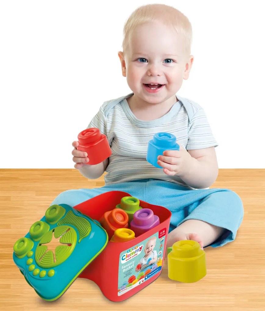 Clemmy baby - Secchiello sensoriale con mattoncini