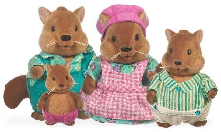 Li'l Woodzeez - Set di miniature BUSTLEBERRY famiglia di scoiattoli