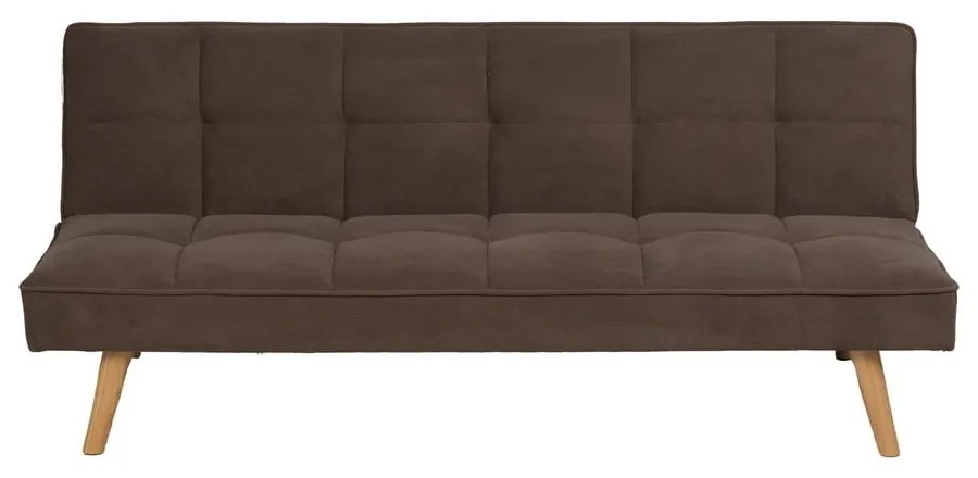 Divano marrone allungabile con rivestimento in ciniglia 175 cm – Ixia