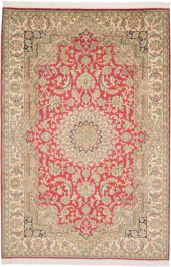 Cashmere Silk Tappeto orientale 190 x 130 (Indian) Annodato A Mano