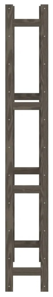 Portabottiglie per 77 bottiglie grigio legno massello di pino