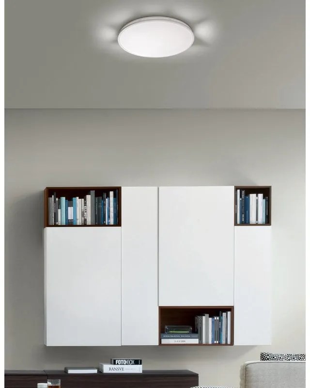Plafoniera LED moderno Aurora, bianco Ø 42 cm, luce con 3 temperature di colore dimmerabile NOVECENTO