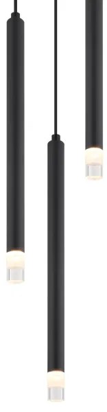 Globo 15629-3 - Lampadario a sospensione con filo BLAKE 3xG9/4W/230V diametro 24 cm nero
