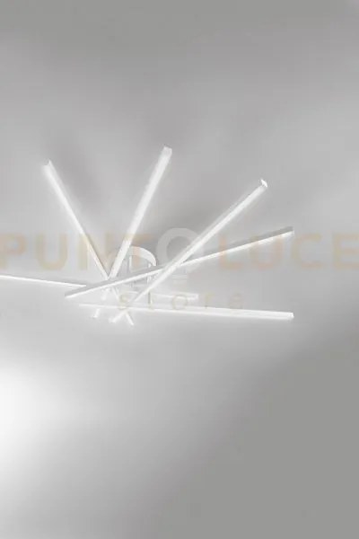 Plafoniera in alluminio colore bianco syncro dimmereabile 112,5cm ...