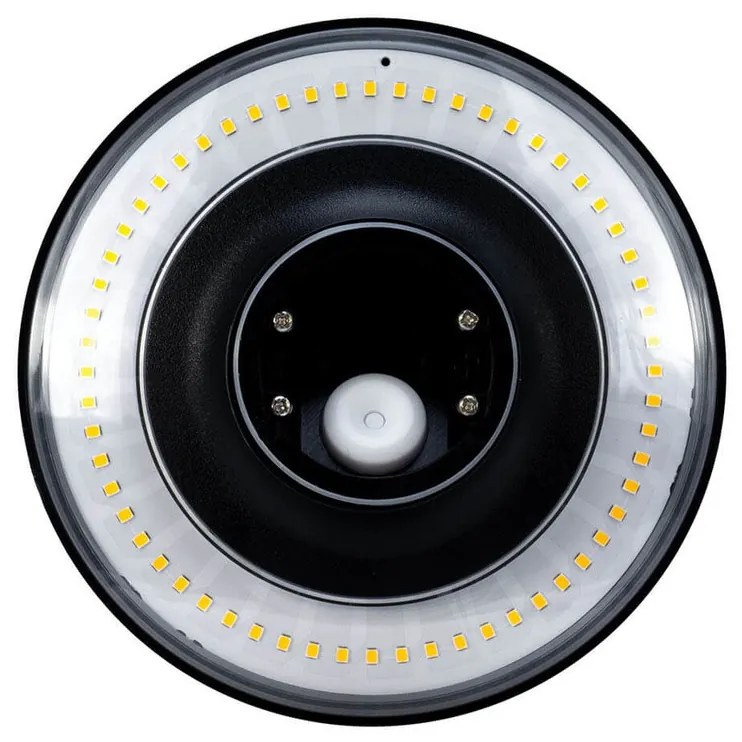 Applique LED IP65 Luce Indiretta 12W Tonda Nera Colore Bianco Caldo 3.000K