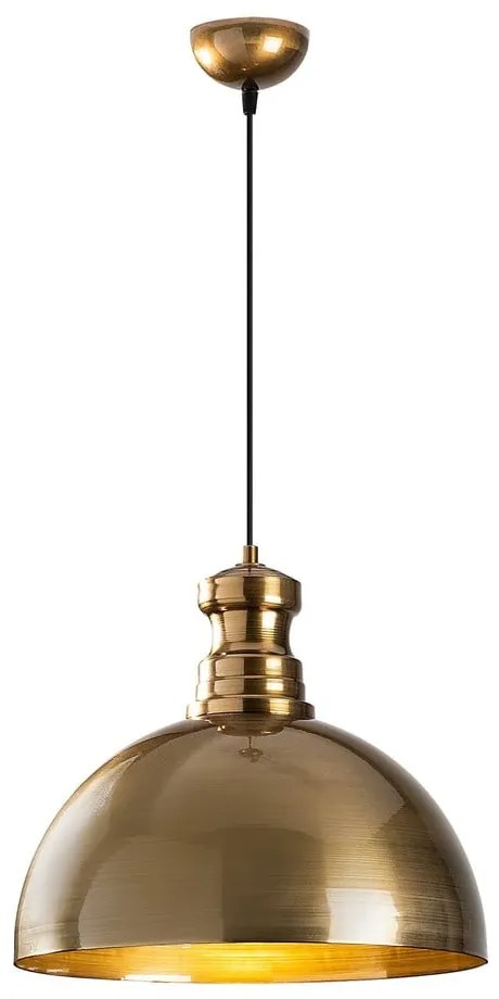 Lampadario dorato con paralume in metallo ø 40 cm Vamp – Opviq lights