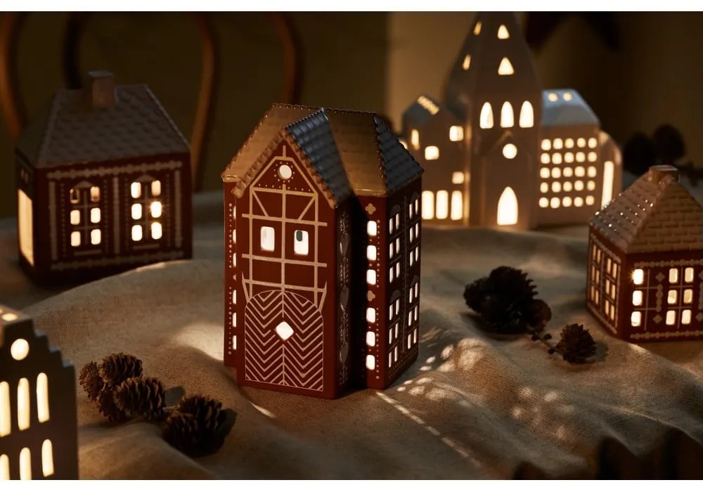 Portacandela in ceramica per lumino Gingerbread Lighthouse – Kähler Design