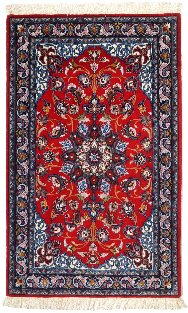 Isfahan Tappeto persiano 70x110 Rosso (Iran) Annodato A Mano