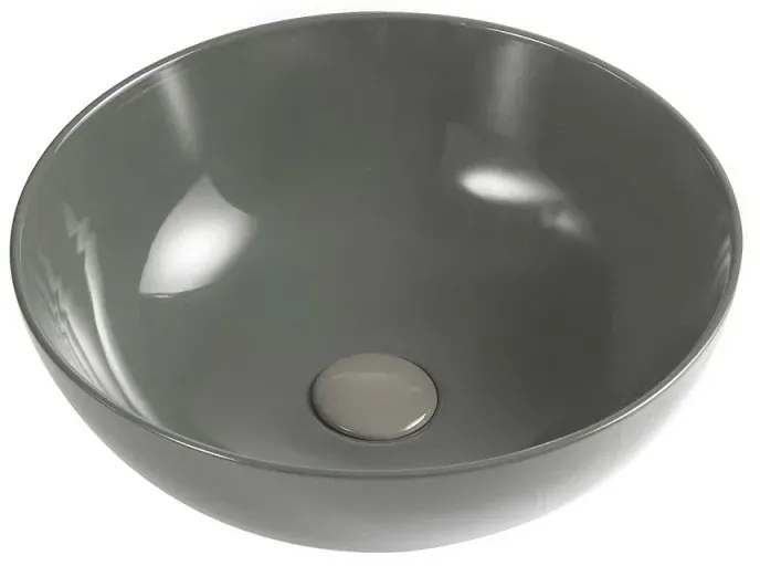 Lavabo da appoggio a ciotola 33 cm grigio cemento in ceramica Espeon