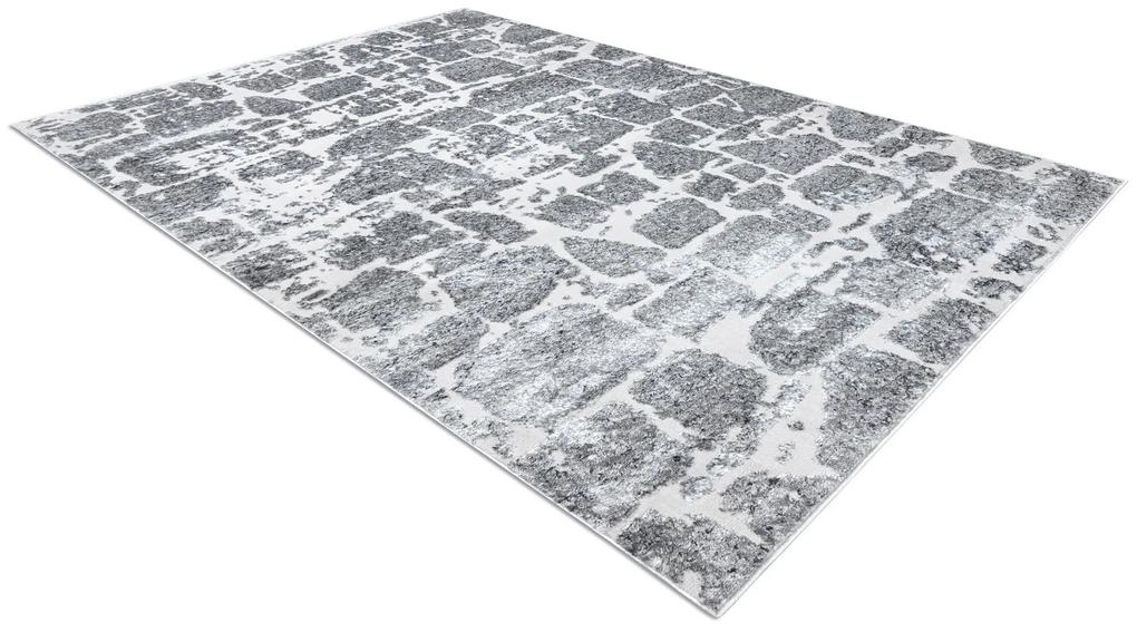 Tappeto MEFE moderno  6184 Pavimentazione mattone - Structural due livelli di pile grigio scuro