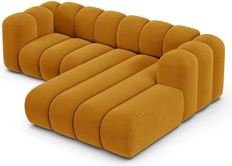 Divano angolare giallo ad angolo destro Lupine - Micadoni Home