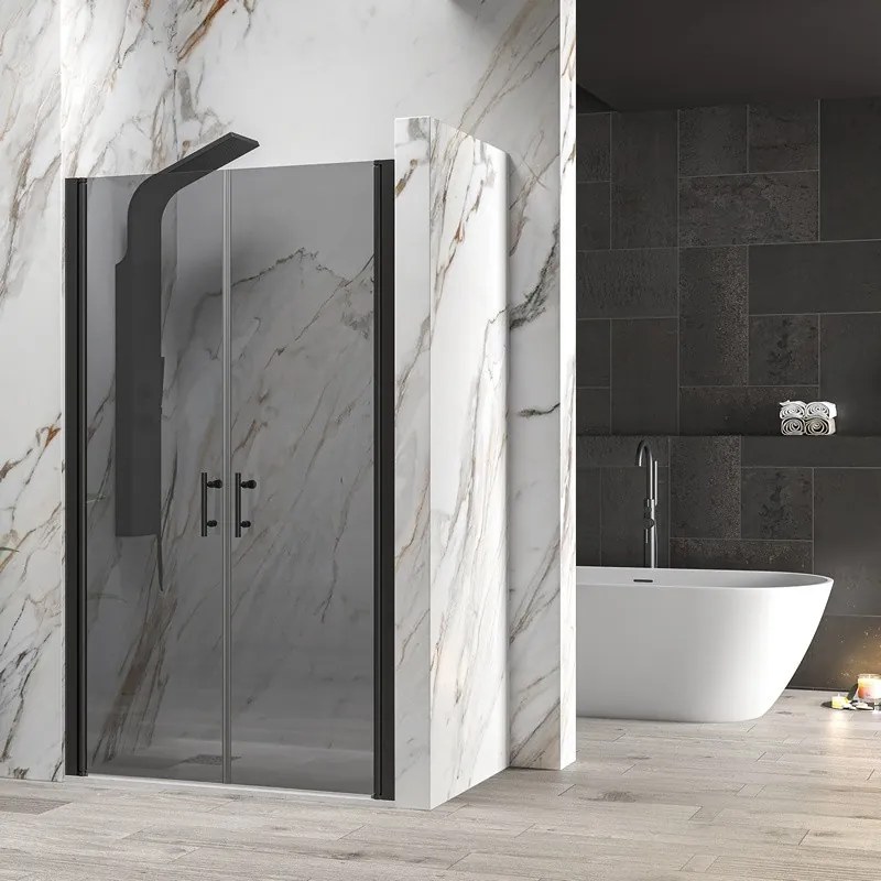 Porta doccia saloon 90-95 cm vetro fumé | KSAL2800AN - KAMALU