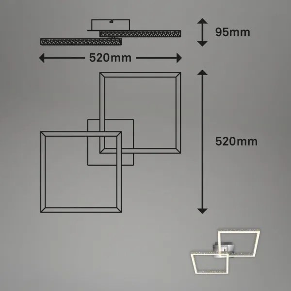 Briloner 3751-019 - Plafoniera LED dimmerabile FRAME LED/20W/230V cromo