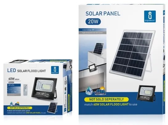 Aigostar - LED Faro solare dimmerabile LED/60W/3,2V IP67 + +TC