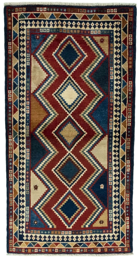 Gabbeh Tappeto 100x190 (Iran) Annodato A Mano
