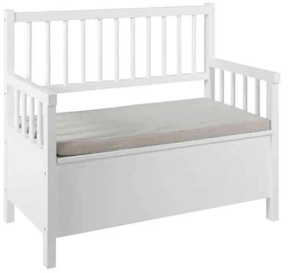 Panca da pranzo bianca con contenitore Assila Aster - Actona