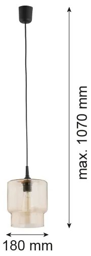 Argon 3273 - Lampadario su corda NEWA 1xE27/15W/230V beige