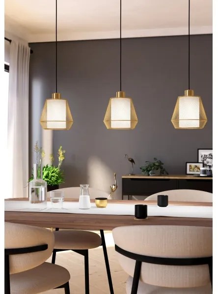 Eglo 900897 - Lampadario a sospensione con filo CIUDADELA 3xE27/40W/230V