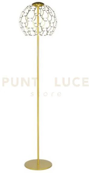 Lamoi lampada da terra oro a led 2700k 5468lm 49w dimmerabile h.174cm