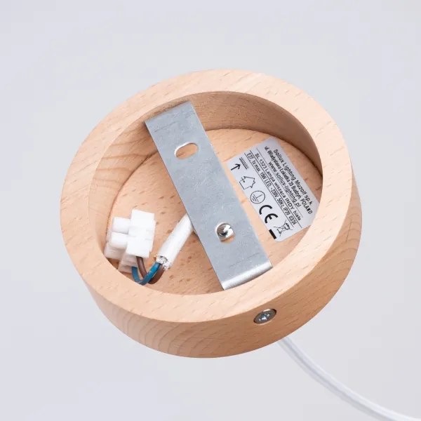 Sollux SL.1323 - Lampadario a sospensione con filo INDY 1xE27/15W/230V diametro 38 cm bianco