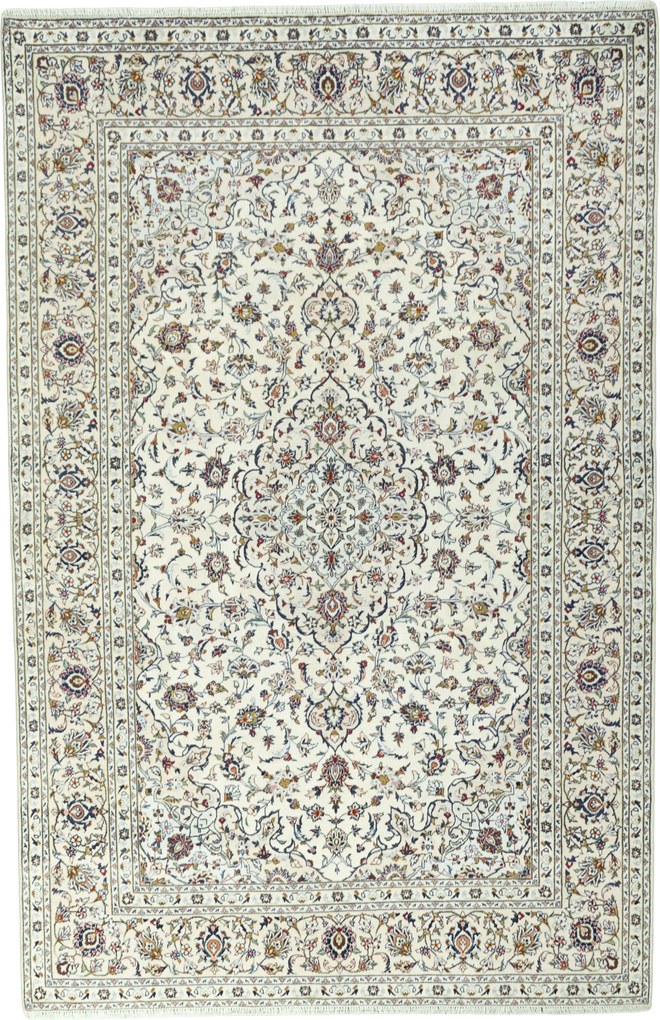 Kashan Tappeto 200 x 300 Beige (Iran) Annodato A Mano