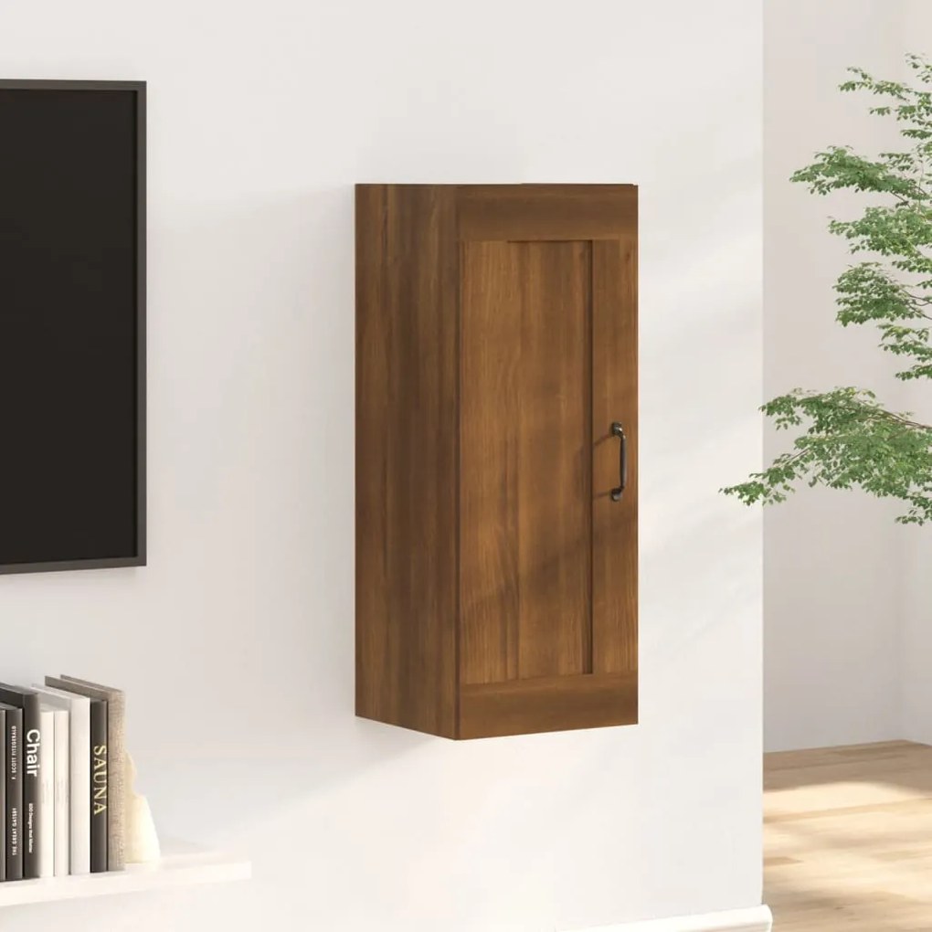 Armadietto A Muro Rovere Marrone 35x34x90 Cm Legno Multistrato /