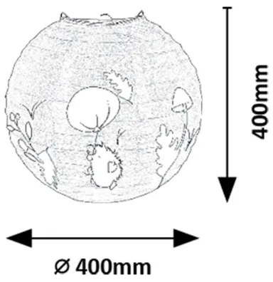 Rabalux 72192 - Paralume per bambini per lampadario HEDGY max. 40W diametro 40 cm