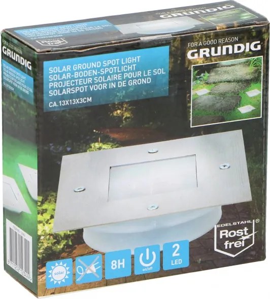 Grundig - Lampada solare LED incasso 2xLED/1,2V 600 mAh IP44