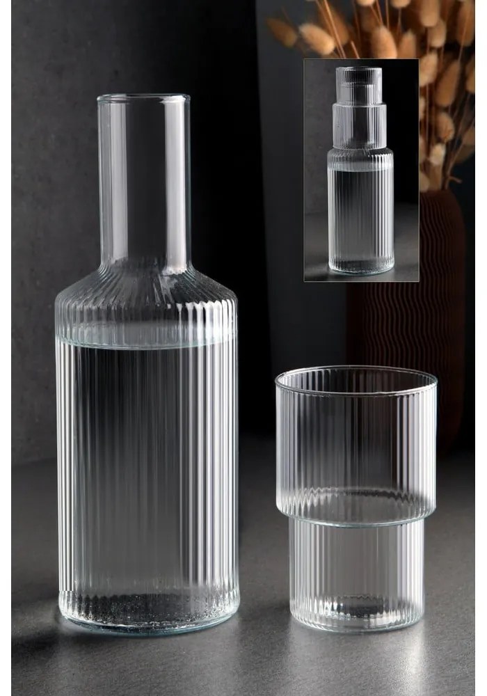 Set caraffa in vetro 1 l con bicchiere - Hermia