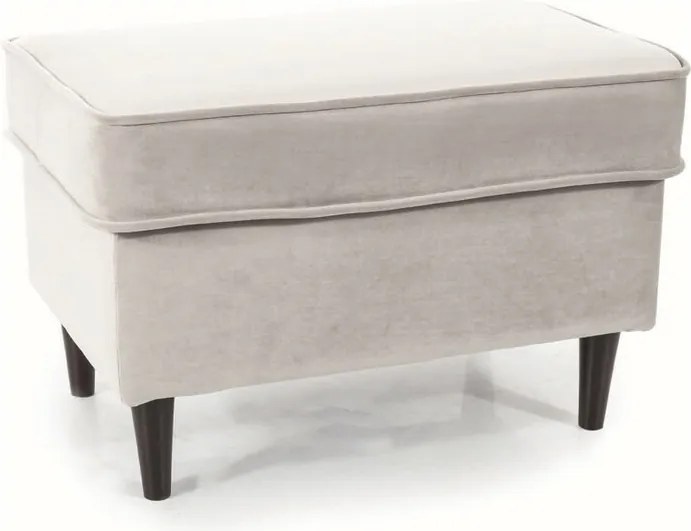 Pouf Ron Velvet grigio chiaro – 60x40x43 cm