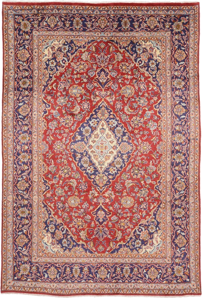 Kashan Tappeto 200x290 (Iran) Annodato A Mano