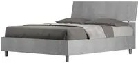 Letto Matrimoniale Francese 140x200 cm Senza Rete Testata Inclinata Demas Grigio