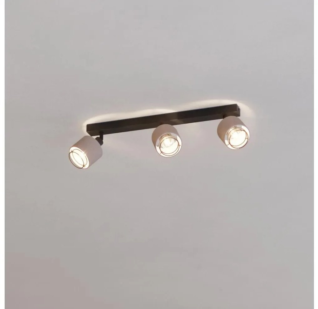 Eglo 43658 - Applique ROSLEY 3xE14/40W/230V nero/beige